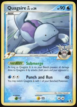 Quagsire GL 76/111 Common Rising Rivals Pokemon Moderately Played - Image 1
