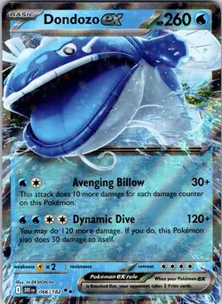 Dondozo ex - 066/182 SV10: Destined Rivals Pokemon NM Holo - Image 1