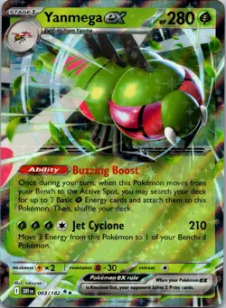 Yanmega ex 003/182 Double Rare SV10: Destined Rivals NM Pokemon - Image 1