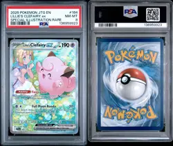 2025 POKEMON JTG EN #184 LILLIE'S CLEFAIRY EX SPECIAL ILLUSTRATION RARE PSA 8 - Image 3