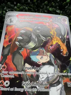 Team Rocket's Houndoom 191/182 Holo Illustration Rare NM Pokemon TCG - Image 5