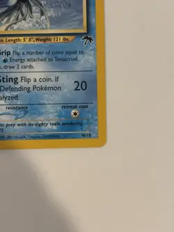 Pokemon Tentacruel 10/18 Southern Islands Promo - NM - Image 3
