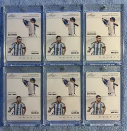 MESSI ARGENTINA / SHOHEI OHTANI DODGERS LOT (6) 2023 SOCCER/BASEBALL CARDS - Image 1