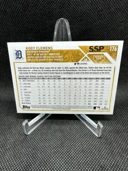 Kody Clemens 2023 Series 1 SSP Image Variation Golden Mirror Rookie RC Tigers - Image 2