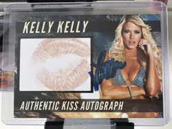 WWF KELLY KELLY Barbie Blank Authentic Autograph Kiss Card Signed Auto WWE Diva - Image 1