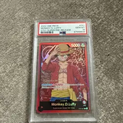 One Piece Monkey D. Luffy Super Pre Release ST01-001 Leader PSA 10 - Image 2