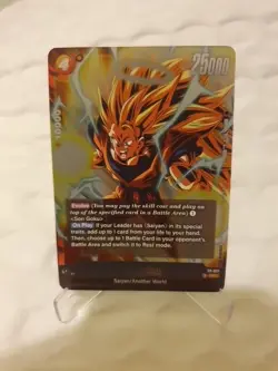 Dragon Ball TCG Promo Card Son Goku Foil FP-077 Fusion World NM - Image 1
