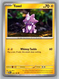 Toxel #069/182 SV04: Paradox Rift Common - Pokemon Cards C91 - Image 1