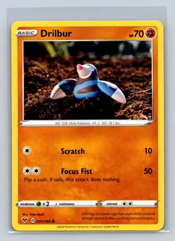 Drilbur #091/185 SWSH04: Vivid Voltage Common - Pokemon Cards D66 - Image 1