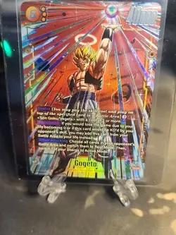 Gogeta FB09-122 Secret Rare Alternate Art Dual Evolution Dragon Ball Card Game - Image 1