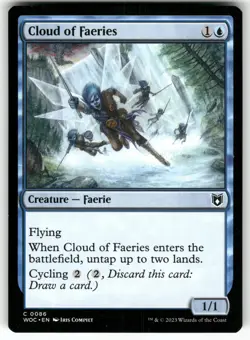 MAGIC: THE GATHERING CLOUD OF FAERIES 86 COMMON COMMANDER: WILDS OF ELDRAINE NM - Image 1