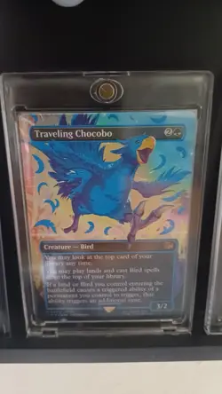 MTG Final Fantasy - Traveling Chocobo - Neon Ink Blue 0551c - NM - Image 2