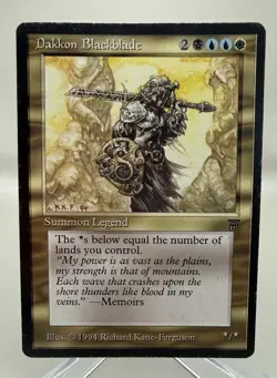1994 MTG Magic The Gathering Legends Dakkon Blackblade - Image 1