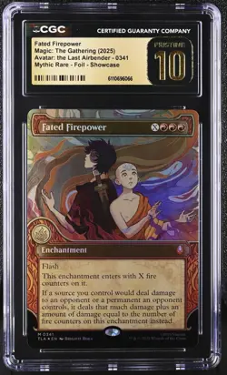 MTG Avatar TLA Fated Firepower 0341 Mythic Rare Showcase Foil CGC 10 PRISTINE - Image 1