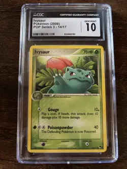 CGC 10 Gem Mint - Ivysaur #14/17 - Pokemon Pop Series 3 2006 - Image 1