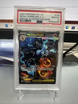 **PSA 10 2025 Pokemon PFL Mega Charizard X ex Special Illustration Rare #125/094 - Image 1