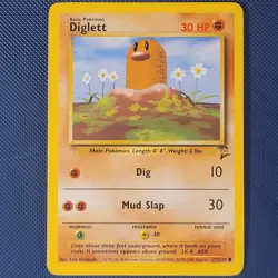 Diglett 71/130 - Base Set 2 - Common Vintage WOTC Pokemon Card - NM - Image 1