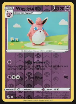 SWSH08: Fusion Strike Wigglytuff #111/264 Reverse Holo Pokemon Card - Image 1