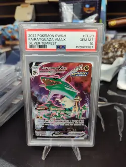 Pokemon Silver Tempest Rayquaza VMAX TG20 Full Art PSA 10 - Image 1