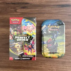 Pokemon TCG Ascended Heroes Mini Tin & Perfect Order Booster Bundle New Sealed - Image 1