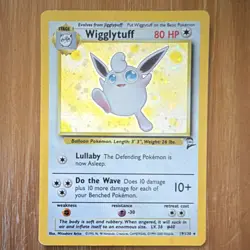 Pokemon TCG Wigglytuff Holo Rare Base Set 2 Stage 1 80 HP 19/130 English Wizards - Image 1