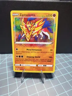 Pokemon TCG Zamazenta 102/185 Swsh04: Vivid Voltage Holo - Image 1