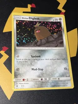 Pokemon TCG Alolan Diglett McDonalds Promos 9/12 Holo Promo MP - Image 1