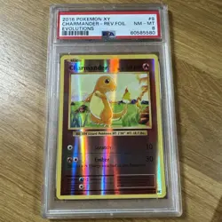 2016 Pokemon XY Charmander - Rev Foil Evolutions 8 Mint PSA - Image 1