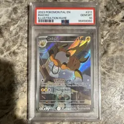 Pokemon Raichu Illustration Rare Holo Sv02: Paldea Evolved 211/193 PSA 10 2023 - Image 1