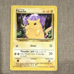 Pokemon Pikachu Base Set E3 Promo 58/102 Common 1999 Wizards 40 HP TCG English - Image 1