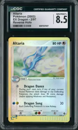 2003 Pokemon EX Dragon Altaria Reverse Holo Rare 2/97 CGC 8.5 - Image 1