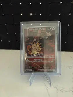 Pokemon Team Rocket's Meowth 203/182 Sv10 Destined Rivals Illustration Rare Holo - Image 1