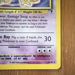 Pokemon TCG Alakazam 1/110 Legendary Collection Holo Rare Stage 2 80 HP English - Image 5