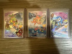 Pokemon First Partners Illustration Collection MEP Turtwig Chimchar Piplup - Image 1