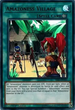 Yugioh! LP Amazoness Village - SS02-ENV03 - Ultra Rare - 1st Edition Lightly Pla - Image 1