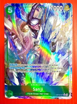One Piece CCG OP-13 Carrying On His Will - Sanji Alt Art Card Op13-027 ENGLISH - Image 1