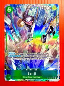 One Piece CCG OP-13 Carrying On His Will - Sanji Alt Art Card Op13-027 ENGLISH - Image 2