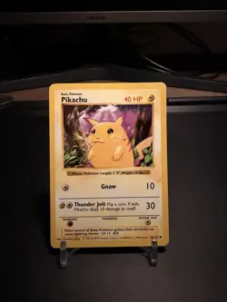 1999 WOTC Pikachu TCG Card Base Set Shadowless Yellow Cheeks 58/102 WOTC - Image 2