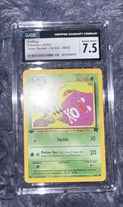 Lot of 3 CGC Pokemon Cards 2002 Tentacool 7, 2000 Spearow 7.5, 2000 Koffing 7.5 - Image 4