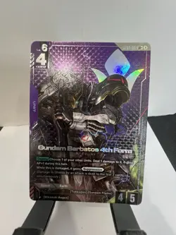 Gundam Card Game Barbatos 4th Form ST05-01 LR+ Art English - Image 1