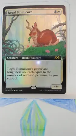 Regal Bunnicorn Foil (Extended Art) Wilds of Eldraine NM 0326 MTG - Image 1