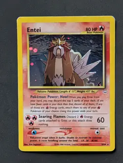Pokemon Entei Neo Revelation TCG Holo Unlimited Rare Card 6/64 MP Condition - Image 1