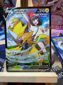 Zeraora V TG16/TG30 Holo Rare V Silver Tempest Trainer Gallery Pokemon NM - Image 1