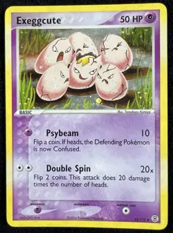 Exeggcute 33/112 Pokemon TCG EX Firered & Leafgreen Reverse HOLO BLEED - NM - Image 1