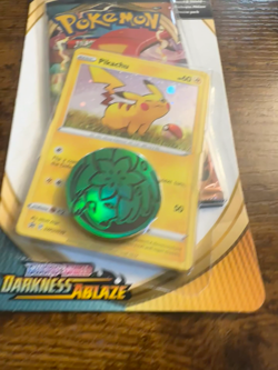 Pokemon TCG Sword & Shield Darkness Ablaze Booster Pack Pikachu + Coin SWSH039 - Image 2