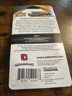 Pokemon TCG Sword & Shield Darkness Ablaze Booster Pack Pikachu + Coin SWSH039 - Image 3