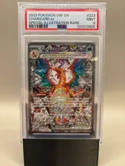 PSA 9 Mint -Charizard Ex #223 Pokemon Obsidian Flames, Graded - Image 1