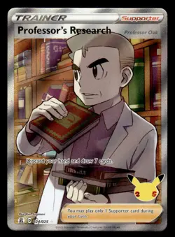 Pokemon TCG Celebrations #024/025 Professor's Research (Full Art) NM - Image 1