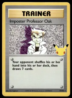 Pokemon TCG Celebrations #073/102 Imposter Professor Oak NM - Image 1