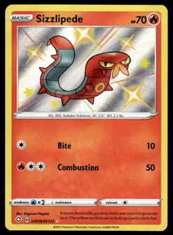 Pokemon TCG Shining Fates #SV018/SV122 Sizzlipede NM - Image 1